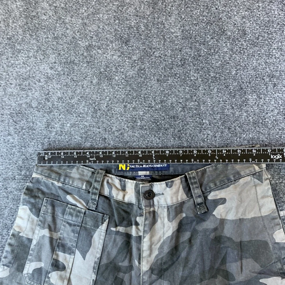 Nautica Jeans Co Utility Shorts Mens 33 Multicolor Camo Cotton Cargo Pockets